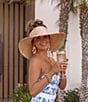 Gianni Bini x Shea Leigh Mills Georgia Straw Visor, Color:Natural - Image 3