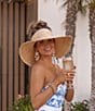 Gianni Bini x Shea Leigh Mills Georgia Straw Visor, Color:Natural - Image 3