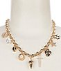 Gianni Bini x Shea Leigh Mills Heaven Sent Charm Collar Necklace, Color:Gold/Pearl - Image 2