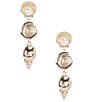Gianni Bini x Shea Leigh Mills Mermaid Shell Novelty Statement Linear Earrings, Color:Pearl - Image 2