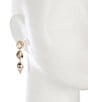 Gianni Bini x Shea Leigh Mills Mermaid Shell Novelty Statement Linear Earrings, Color:Pearl - Image 3