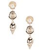 Gianni Bini x Shea Leigh Mills Mermaid Shell Novelty Statement Linear Earrings, Color:Pearl - Image 1