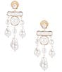 Gianni Bini x Shea Leigh Mills Oasis Pearl Statement Chandelier Earrings, Color:Pearl - Image 1