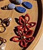 Gianni Bini x Shea Leigh Mills Poppy Flower Drop Earrings, Color:Red - Image 1