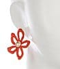 Gianni Bini x Shea Leigh Mills Poppy Flower Drop Earrings, Color:Red - Image 3