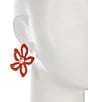 Gianni Bini x Shea Leigh Mills Poppy Flower Drop Earrings, Color:Red - Image 2