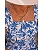 Gianni Bini x Shea Leigh Mills Sophia Printed Satin Mini Ruffle Dress, Color:Blue Tropical - Image 5