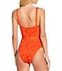 Gianni Bini x Shea Leigh Mills Spritz Lace Textured Bandeau Belted One Piece Swimsuit, Color:Sebastian - Image 3