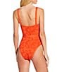 Gianni Bini x Shea Leigh Mills Spritz Lace Textured Bandeau Belted One Piece Swimsuit, Color:Sebastian - Image 2