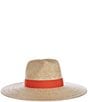 Gianni Bini x Shea Leigh Mills Spritz Straw Fedora Hat, Color:Red - Image 1