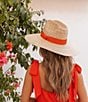 Gianni Bini x Shea Leigh Mills Spritz Straw Fedora Hat, Color:Red - Image 2