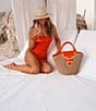 Gianni Bini x Shea Leigh Mills Spritz Whipstitch Top Handle Tote Bag, Color:Natural - Image 5