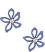 Gianni Bini x Shea Leigh Mills Stevie Flower Drop Earrings, Color:Blue - Image 2
