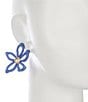 Gianni Bini x Shea Leigh Mills Stevie Flower Drop Earrings, Color:Blue - Image 3