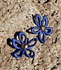 Gianni Bini x Shea Leigh Mills Stevie Flower Drop Earrings, Color:Blue - Image 4