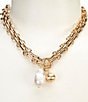 Gianni Bini x Shea Leigh Mills Sunday Short Pearl Pendant Necklace, Color:Pearl - Image 2