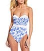 Gianni Bini x Shea Leigh Mills Waterloo Belted Underwire One Piece Swimsuit, Color:Blue - Image 4
