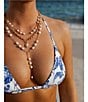 Gianni Bini x Shea Leigh Mills Waterloo Double Tunnel Strap Triangle Swim Top, Color:Blue - Image 5