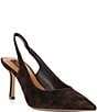 Gianni Bini x Sydney Silverman Christina Suede Pointed Toe Slingback Pumps - Image 1