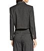 Gianni Bini x Sydney Silverman The Drew Stripe Suiting Long Sleeve Coordinating Cropped Blazer, Color:Grey Stripe - Image 3