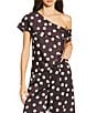 Gianni Bini x Sydney Silverman The Rudman Satin Polka Dot Print One Shoulder Coordinating Top - Image 1