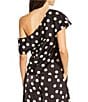 Gianni Bini x Sydney Silverman The Rudman Satin Polka Dot Print One Shoulder Coordinating Top - Image 2