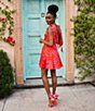 Color:Geometric Print - Image 2 - x Venita Aspen Aria Geometric Print Crepe Tie Strap Sleeveless Mini Dress
