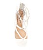 Color:Ivory - Image 6 - x Venita Aspen Esme Linen Pearl Dress Sandals