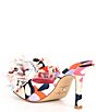 Color:Multi - Image 4 - x Venita Aspen Harlow Printed Pleated Pearl Bow Dress Sandals