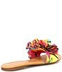 Color:Floral/Multi - Image 2 - Zaven Abstract Floral Print Ruffle Slide Sandals