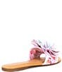 Color:Pink/Multi - Image 2 - Zaven Floral Print Ruffle Slide Sandals