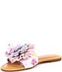 Color:Pink/Multi - Image 4 - Zaven Floral Print Ruffle Slide Sandals