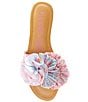 Color:Pink/Multi - Image 5 - Zaven Floral Print Ruffle Slide Sandals