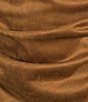 Color:Cognac - Image 3 - Asymmetric One Shoulder Short Sleeve Midi Faux Suede Dress