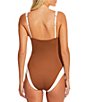 Gibson & Latimer Cannes Color Block 4-Way Stretch Bandeau One Piece Swimsuit, Color:Java - Image 2