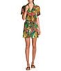 Color:Tropical - Image 3 - Coordinating Printed High Rise Self Tie Belted Trouser Shorts