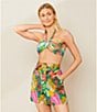 Color:Tropical - Image 5 - Coordinating Printed High Rise Self Tie Belted Trouser Shorts