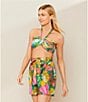 Color:Tropical - Image 6 - Coordinating Printed High Rise Self Tie Belted Trouser Shorts