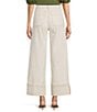 Gibson & Latimer Denim High Rise Pocket Front Wide Cuffed Ankle Length Jeans, Color:Ecru - Image 2