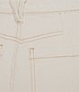 Gibson & Latimer Denim High Rise Pocket Front Wide Cuffed Ankle Length Jeans, Color:Ecru - Image 4
