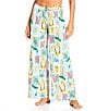 Gibson & Latimer Destination Vacation Swim Fabric Pant Swim Cover-Up, Color:Multi - Image 1