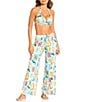 Gibson & Latimer Destination Vacation Swim Fabric Pant Swim Cover-Up, Color:Multi - Image 3
