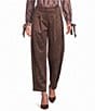Gibson & Latimer Faux Suede Barrel Leg Pants - Image 1