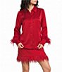 Gibson & Latimer Feather Cuff Satin Blouse - Image 4