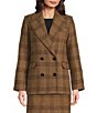Gibson & Latimer Glen Plaid Woven Wool Blend Notch Lapel Long Sleeve Double Breasted Coordinating Blazer, Color:Coco Multi - Image 2