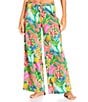 Gibson & Latimer Jungle Life Swim Fabric Pant Swim Cover-Up, Color:Multi - Image 1