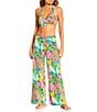 Gibson & Latimer Jungle Life Swim Fabric Pant Swim Cover-Up, Color:Multi - Image 3