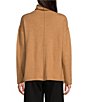 Color:Camel - Image 2 - Long Sleeve Funnel Neck Sweater