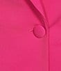 Color:Lipstick Pink - Image 6 - Long Sleeve Notch Lapel Collar Flap Pocket Double Breasted Classic Blazer