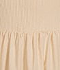 Gibson & Latimer Mixed Media Jewel Neck Sleeveless Fit and Flare Flounce Dress, Color:Oyster - Image 3